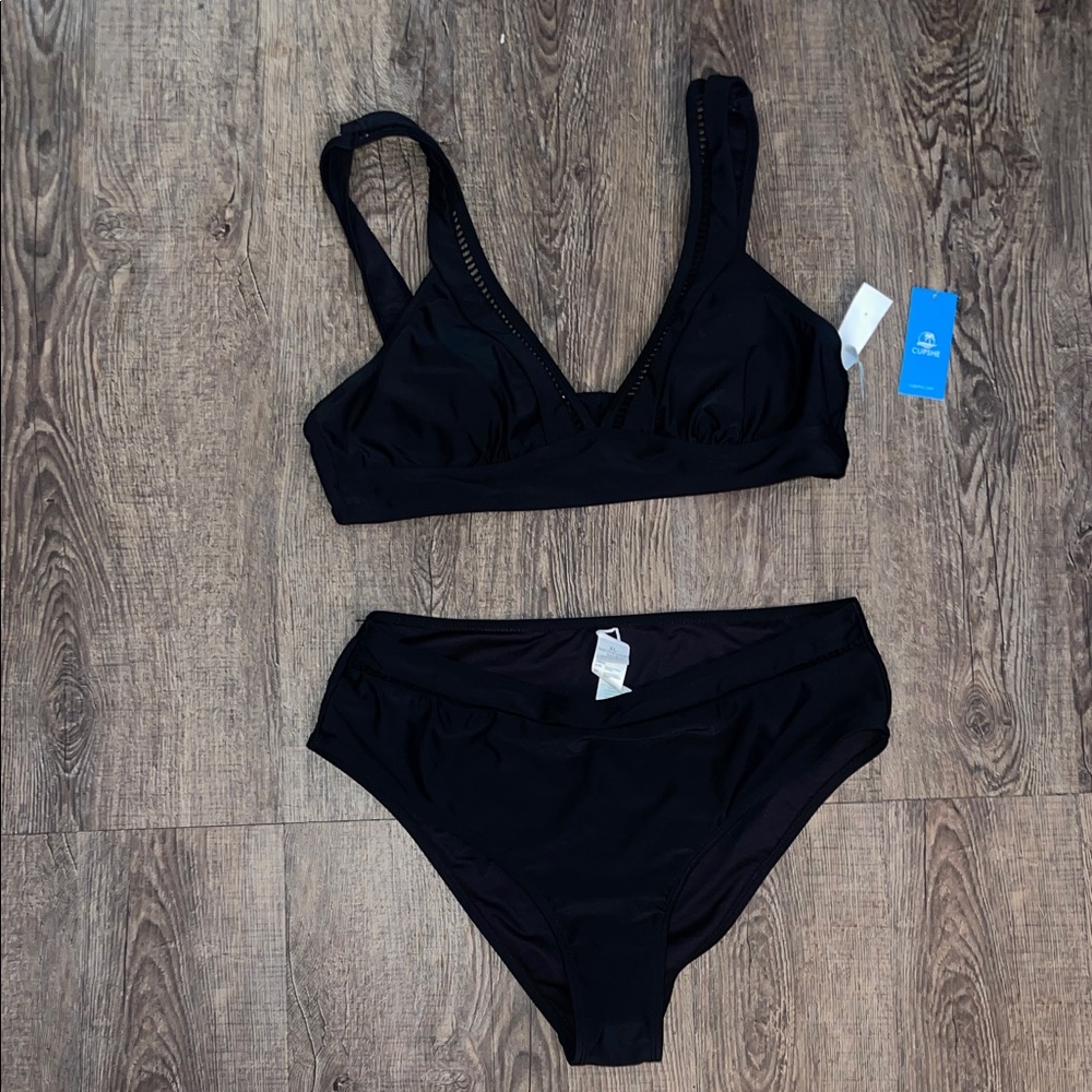 Cupshe Black Classic Bikini Swimwear